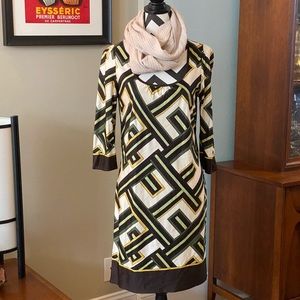 So mod! super cute 1960’s inspired dress  w/ geometric pattern